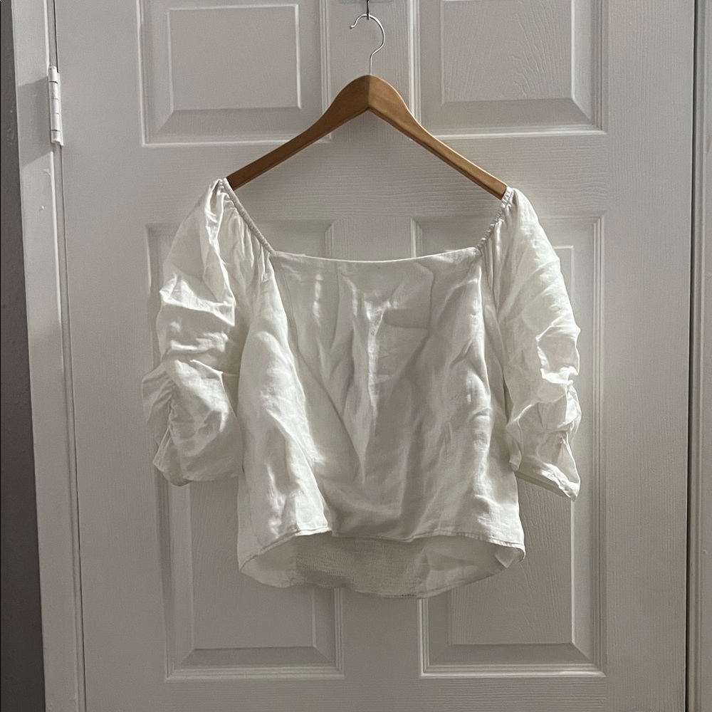Rachel Zoe White Off-Shoulder Blouse